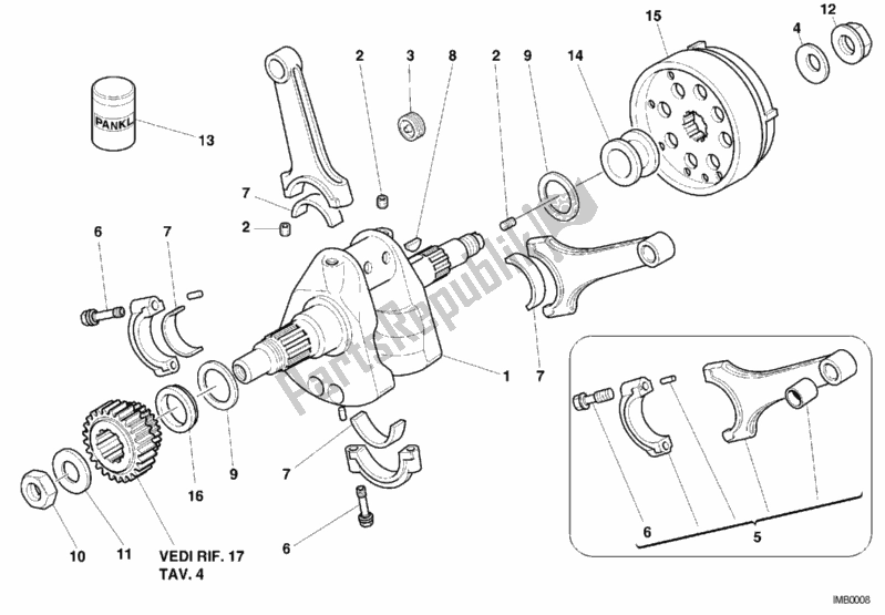 Wszystkie części do Wa? Korbowy Ducati Superbike 996 RS 2001